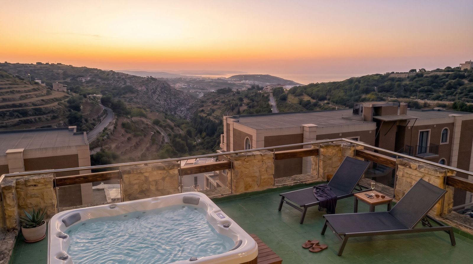 Villa Kampanella – Terrace with Jacuzzi